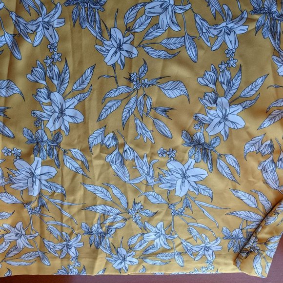 Frank and Oak - Mustard floral print midi dress - Picture 7 of 7